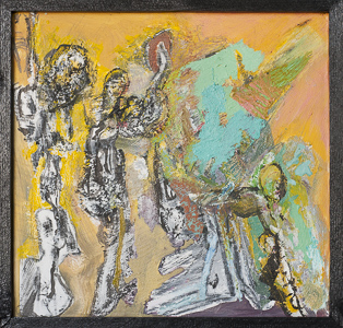 a ghost sits chanting exhibition